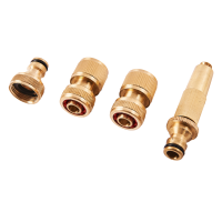 AMTECH 4PC BRASS HOSE FITTING SET