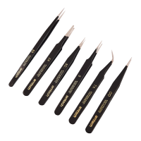 AMTECH 6PC ASSORTED TWEEZERS SET