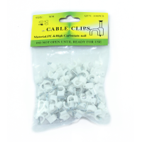 MARKUP 100PC 6MM WHITE ROUND CABLE CLIPS