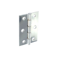 SECURIT STEEL BUTT HINGES POLISHED CHROME PLATED 75MM