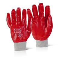 BEESWIFT RED PVC GLOVES SIZE10 (10 PAIRS)- PVCFCKWNR10