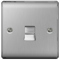 BG Nexus Metal Brushed Steel Telephone Socket Master