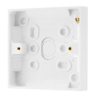 BG 19MM 1 GANG PLASTIC SURFACE BOX WITH EARTH TERMINAL