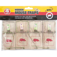 MARKSMAN 4PC WOODEN MOUSE TRAPS