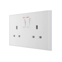 BG 13AMP 2 GANG SWITCHED SOCKET SP