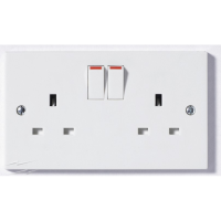 SELECTRIC 13AMP 2 GANG SWITCHED SOCKET SP