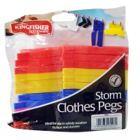 KINGFISHER 24PC LARGE GRIP STORM CLOTHES PEGS