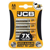 JCB 4 PACK AA SUPER ALKALINE BATTERIES 1.5V