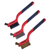 AMTECH 3PC MINI 2IN1 WIRE BRUSH SET