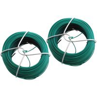 AMTECH 2PC 50M 0.8MM PLASTIC COATED GARDEN WIRE SET