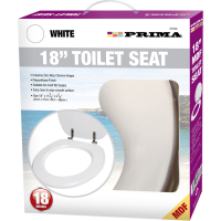 PRIMA 18" MDF TOILET SEAT- WHITE