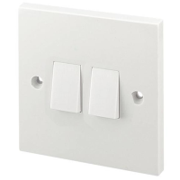 2 GANG 2 WAY 10AMP PLASTIC SWITCH(LG202)