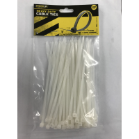 MARKUP 100PC 4 X 150MM WHITE CABLE TIES