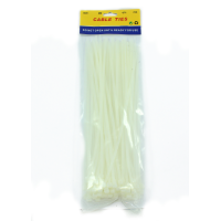 MARKUP 100PC 4 X 250MM WHITE CABLE TIES
