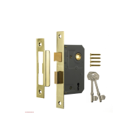 ERA 3 LEVER SASH LOCK 64MM (2.5") BRASS (BOXED)(473-37)