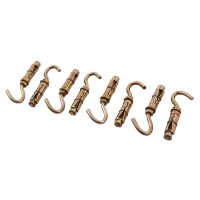 AMTECH 6MM OPEN HOOK EXPANSION BOLTS 8PCS