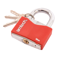 AMTECH 60MM RHOMBIC CHROME PLATED PADLOCK