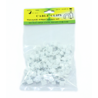 MARKUP 100PC 8MM WHITE ROUND CABLE CLIPS