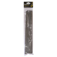 BLACKSPUR 15" X 4.8MM 30PC GREY CABLE/ ZIP TIES