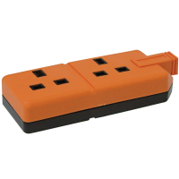 MASTERPLUG DOUBLE TRAILING SOCKET- ORANGE