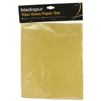 BLACKSPUR 10PC GLASS/ SAND PAPER
