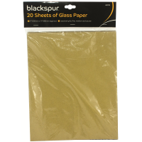 BLACKSPUR 20PC GLASS/ SAND PAPER