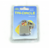 MARKUP 30MM TRI-CIRCLE SQUARE PADLOCK