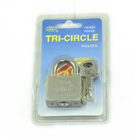 MARKUP 40MM TRI-CIRCLE SQUARE PADLOCK