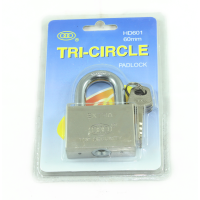 MARKUP 60MM TRI-CIRCLE SQUARE PADLOCK