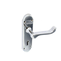 SECURIT CHROME PLATED SHAPED LOCK HDLS 170MM