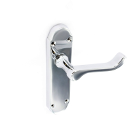 SECURIT CHROME PLATED SHAPED LATCH HDLS 170MM
