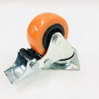 MARKUP 2" ORANGE CASTOR WHEEL SWIVEL WITH BRAKE