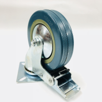 MARKUP 4" GREY CASTOR WHEEL SWIVEL WITH BRAKE