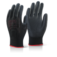 BEESWIFT LARGE- BLACK PUGGY WORK GLOVES (10 PAIRS)