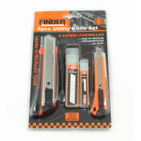 MARKUP 4PC HEAVY DUTY SNAP OFF UTILITY KNIFE SET (191779)