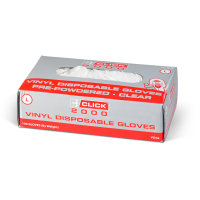 BEESWIFT SMALL- CLEAR PRE-POWDERED VINYL GLOVES