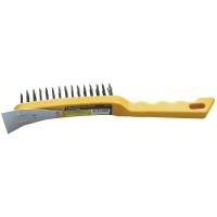 BLACKSPUR PLASTIC WIRE BRUSH WITH SCRAPER