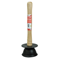 KINGFISHER 4.5INCH (11CM) WOODEN HANDLED SINK DRAIN PLUNGER