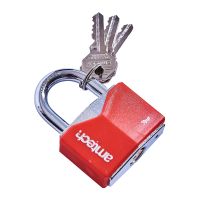 AMTECH 50MM RHOMBIC CHROME PLATED PADLOCK