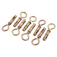 AMTECH 6MM CLOSE HOOK EXPANSION BOLTS 8PCS