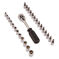 AMTECH 27PC 1/4" DR. SOCKET AND BIT SET