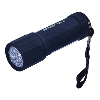 AM-TECH 9 LED RUBBER MINI TORCH + BATTERIES (W)