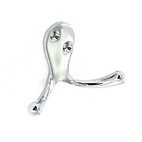 SECURIT DOUBLE ROBE HOOK CP 75MM