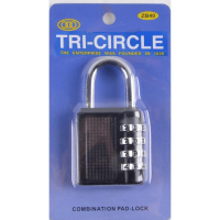 MARKUP 40MM COMBINATION TRI-CIRCLE PADLOCK