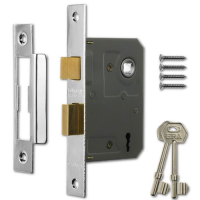 ERA 3 LEVER SASH LOCK 76MM (3") CHROME (BOXED)