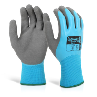 GLOVEZILLA W/PROOF LATEX PALM GLOVE- LARGE (10 PAIRS)