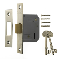 ERA 3 LEVER DEADLOCK 63MM (2.5") CHROME (BOXED) (472-67)