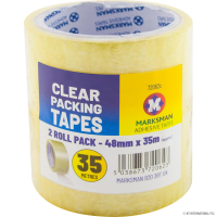 MARKSMAN 2PC 2" X 35M TAPE CLEAR STATIONARY