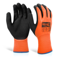 GLOVEZILLA LATEX THERMAL GLOVE ORANGE LARGE (10 PAIRS)