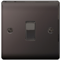 BG Nexus Metal Black Nickel Light Switch 1G 2W